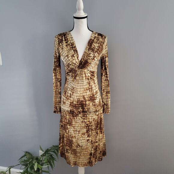 Kenneth Cole Reaction Snakeskin Sheath Dress Size XS - Picture 1 of 8